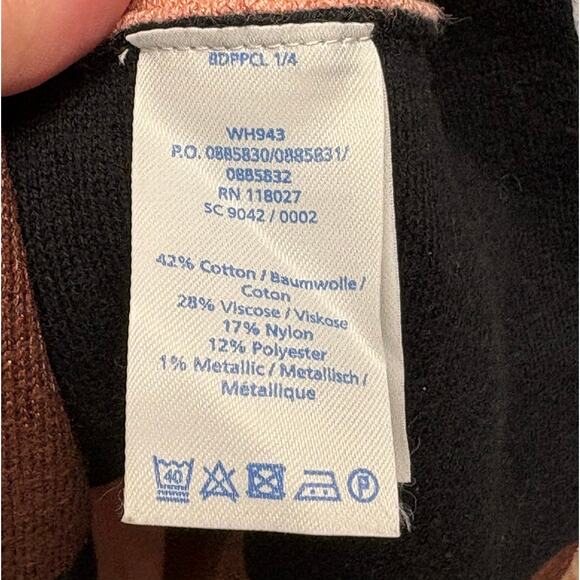 Boden Rosemary Sparkle Knit Dress Fit Flare Peach Brown Metallic Womens Size 4 - Picture 5 of 6